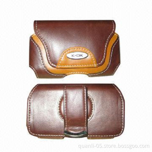 Mobile Phone Case with Magnetic Button and Printed Christmas Design, Made of Leather/PU